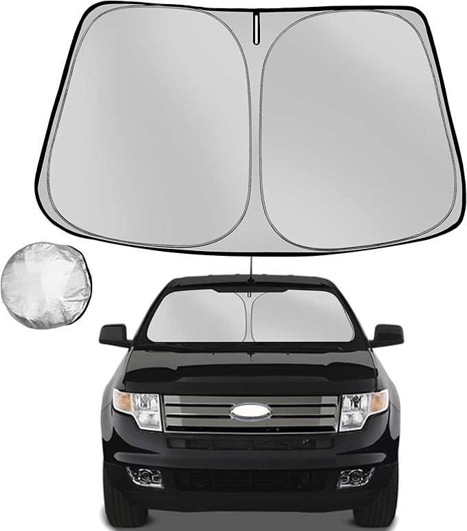 Windshield Sun Shade for 2007-2014 Ford Edge Foldable Sun Sunshade for Car by Fonowka
