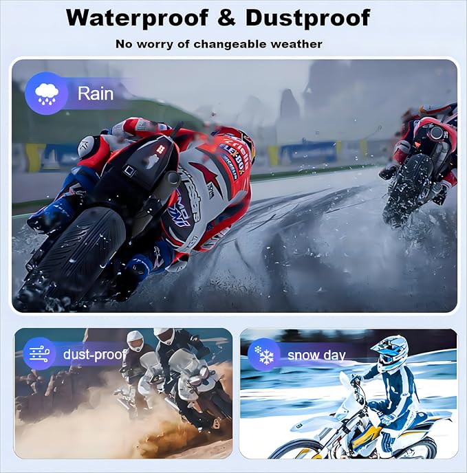 Fodsports FX6 Motorcycle Bluetooth Headset, 6 Riders Group Motorbike Bluetooth - Image 7