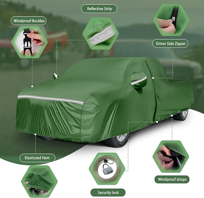 BOSSTONE Car Cover Custom Fit for Toyota Tundra Truck 1999-2021 Double Cab - Image 5