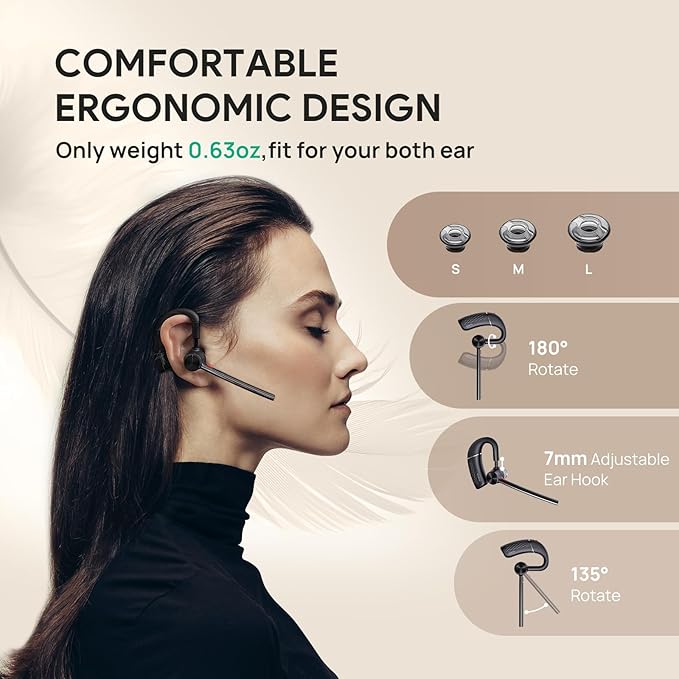 Yealink Bluetooth Headset Workstation, Office Wireless Headset - Image 5