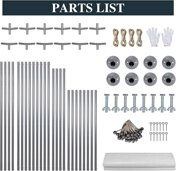 Shintenchi Carport 10' x 20' Heavy Duty Portable Garage, Car Port Canopy - Image 7
