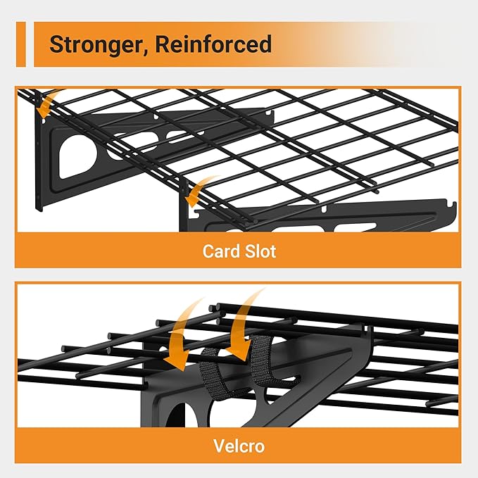 1x3 ft Garage Shelving with 8 Bike Hooks, Pantry Storage, 300 lbs Total Load - Image 3