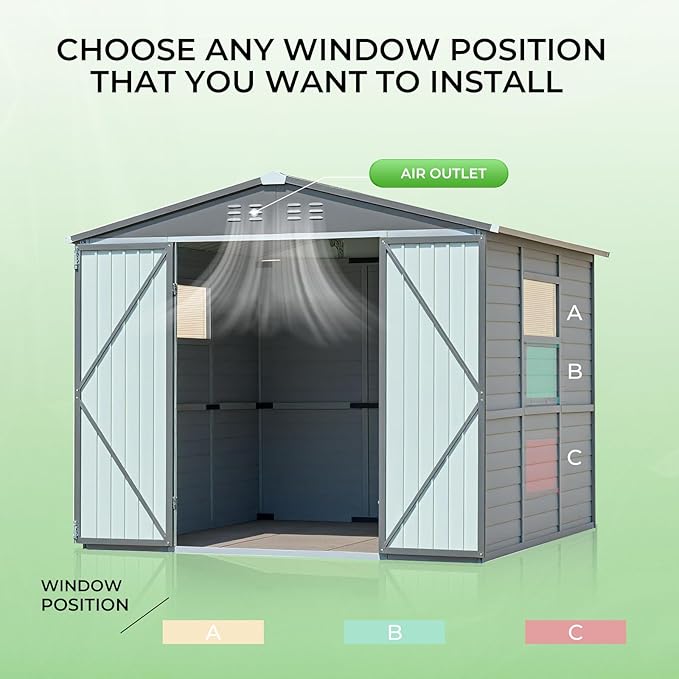 MyVoice 4x6 FT Wooden Outdoor Storage Shed - Image 3