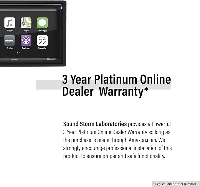 Sound Storm Laboratories DDCP62-R Apple CarPlay Car Multimedia Player - Image 4