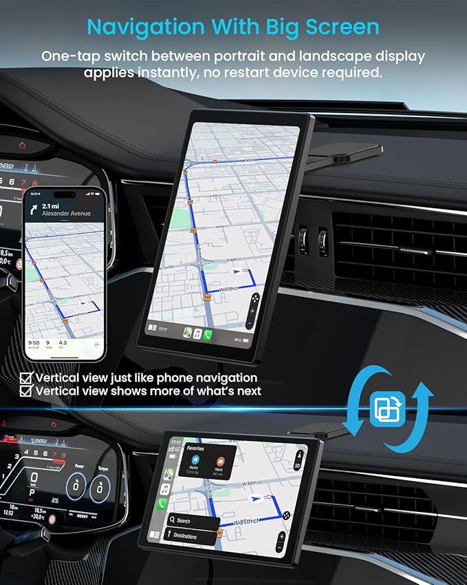 8” Wireless Apple CarPlay Screen - Image 6