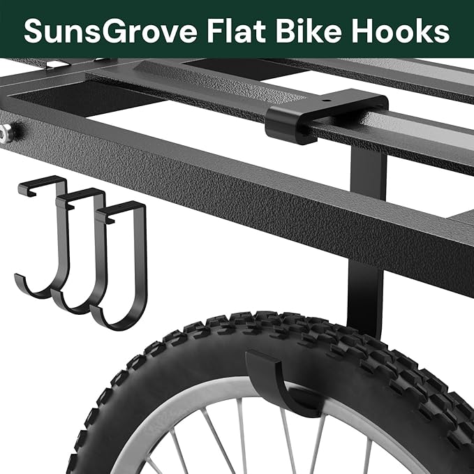 SunsGrove Heavy-Duty 4-Pack Overhead Garage Ceiling Storage Hooks, Add-On - Image 8