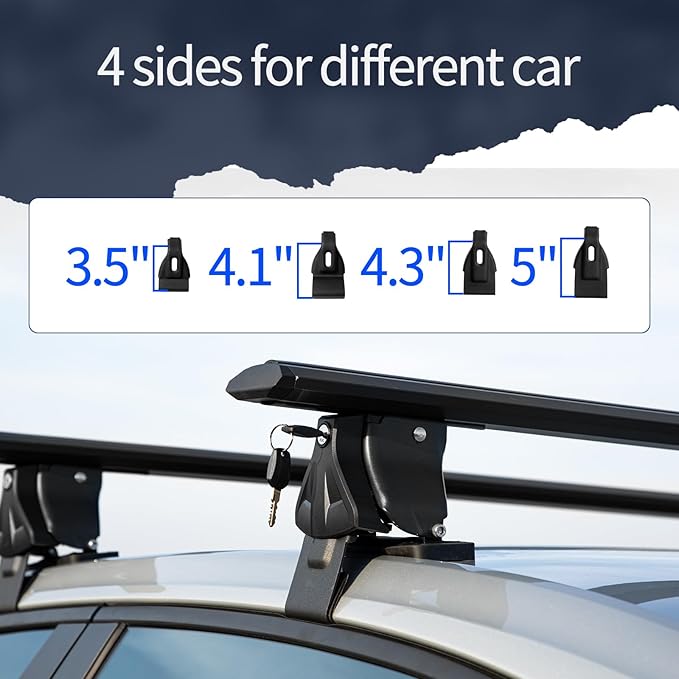 51" Roof Rack Cross Bars, Adjustable Universal Roof Rack, Aluminum Locking - Image 3