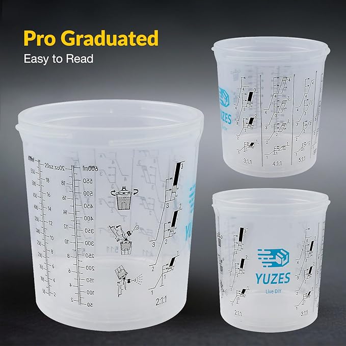 YUZES Disposable Paint Cups for Spray Gun 20 Ounce, 50 Disposable Paint Cup - Image 8