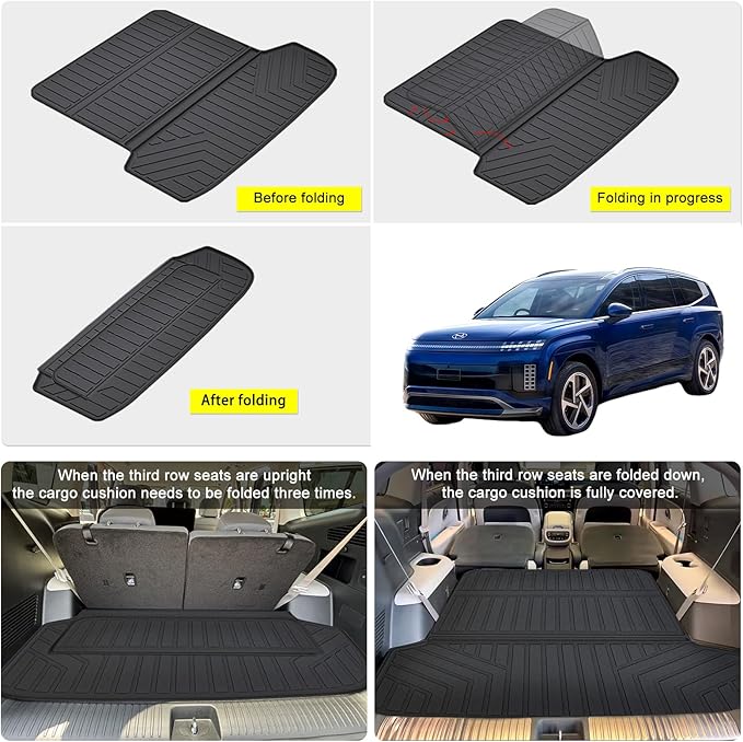 Large Cargo mat for 2026 Hyundai Ioniq 9（Foldable） TPE All Weather Protection - Image 2
