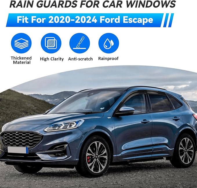 4pcs Window Visors Compatible - Image 2