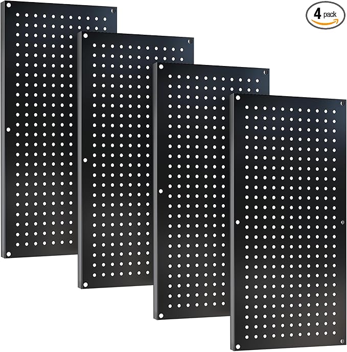 Metal Pegboard Storage System, Garage Wall Organizer, Tool Storage Panels by Chinrose