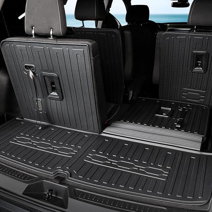 Floor Mats for 2017-2023 GMC Acadia, All Weather TPE 2-in-1 Cargo Mat - Image 5