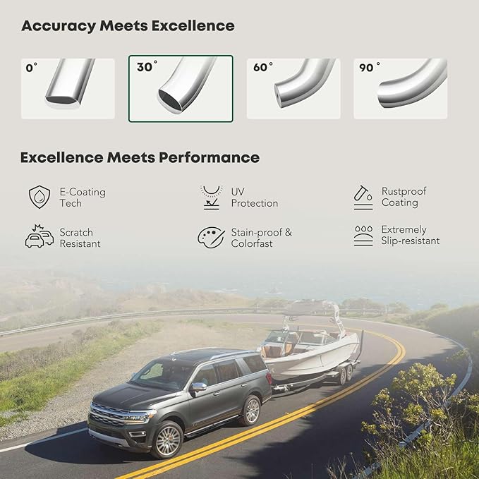 YHTAUTO 5 Inch Running Boards Side Steps Fit 2007-2019 Chevy Silverado & GMC - Image 5
