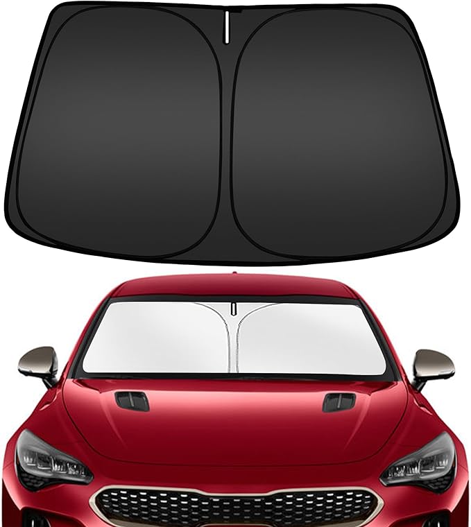 ARISMOTOR Windshield Sun Shade for Kia Stinger 2018-2023, Custom Fit Foldable by ARISMOTOR