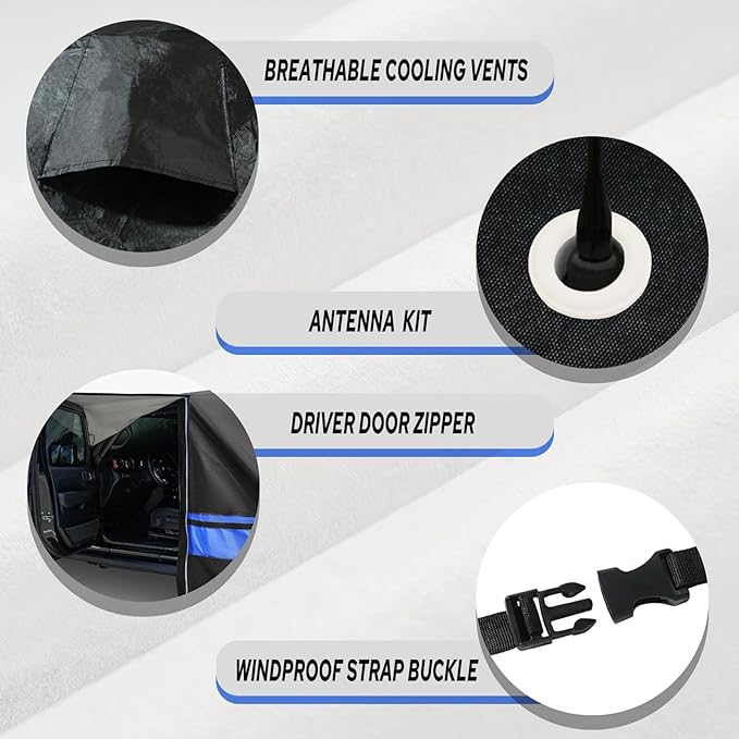 10-Layer Waterproof 4 Door All Weather Universal Fits Jeep Wrangler Cover - Image 2
