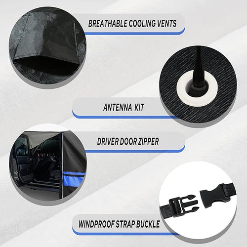 10-Layer Waterproof 4 Door All Weather Universal Fits Jeep Wrangler Cover - Image 2