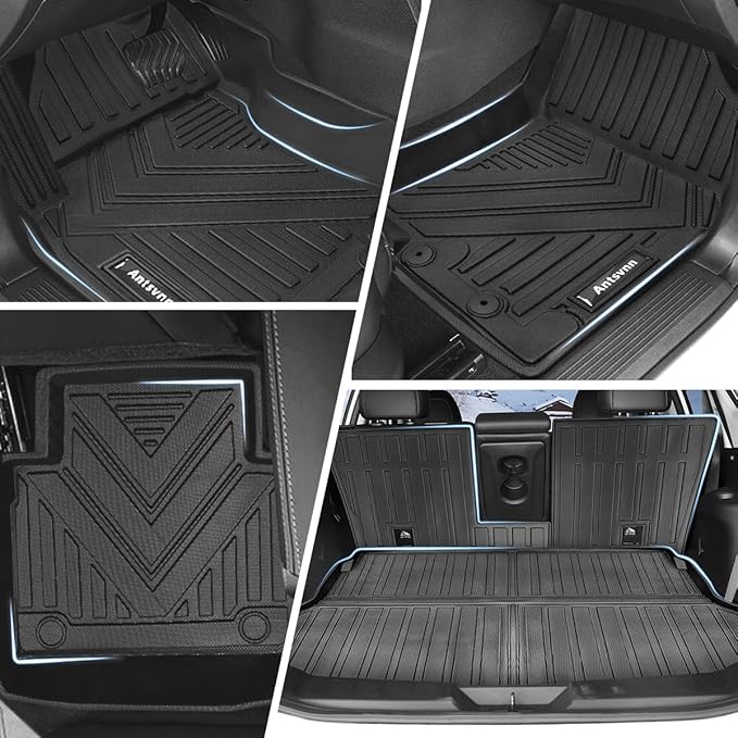 Fit for 2020-2014 Nissan Rogue Floor Mat Backrest Mat Cargo Liner, All-Weather - Image 6