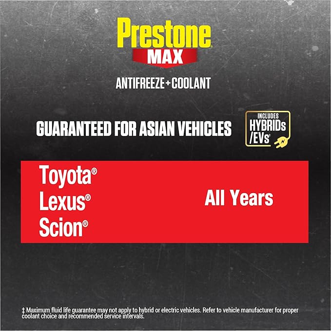 Prestone MAX Asian Red 50/50 Antifreeze Automotive Coolant, Pack of One - Image 4