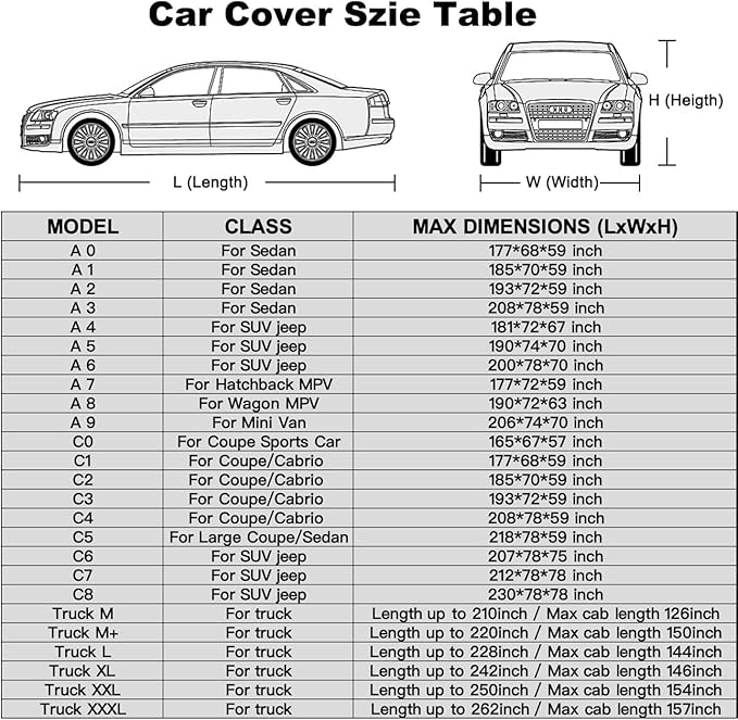 Kayme 7 Layers Truck Cover Waterproof All Weather, Universal Fit Chevy Silverado - Image 3