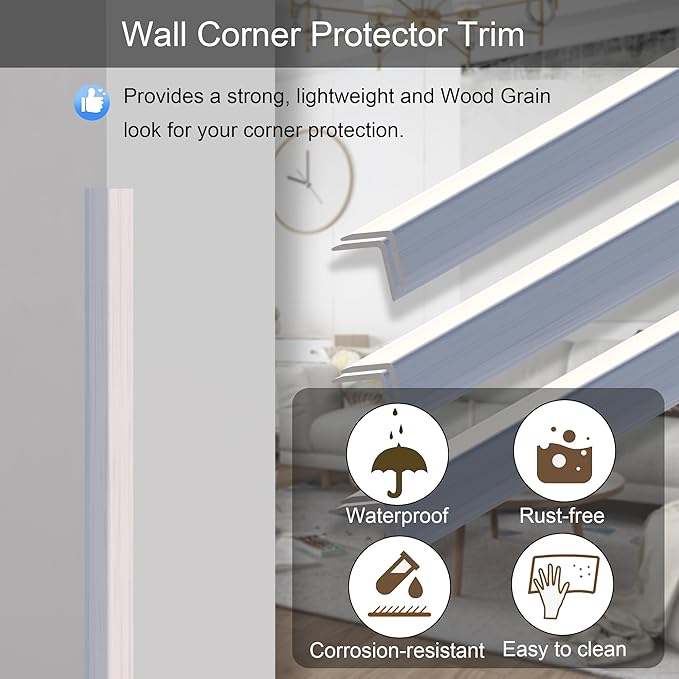 6 Pcs 49" Wall Corner Protector Trim - Image 2