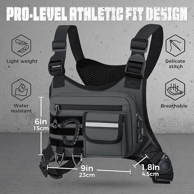 Outdoor Chest Bag For Men, EDC Chest Pack - Image 2