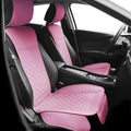 Elantrip 2 PCS Front Car Seat Covers Pink Leather Auto by Elantrip