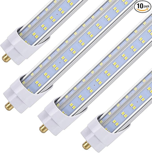 10 Pack, 8 Foot LED Bulbs, 150W 19000lm 5000K Daylight, Super Bright, T8 T10 by DOUYIDOUBEST-LEDLIGHTING