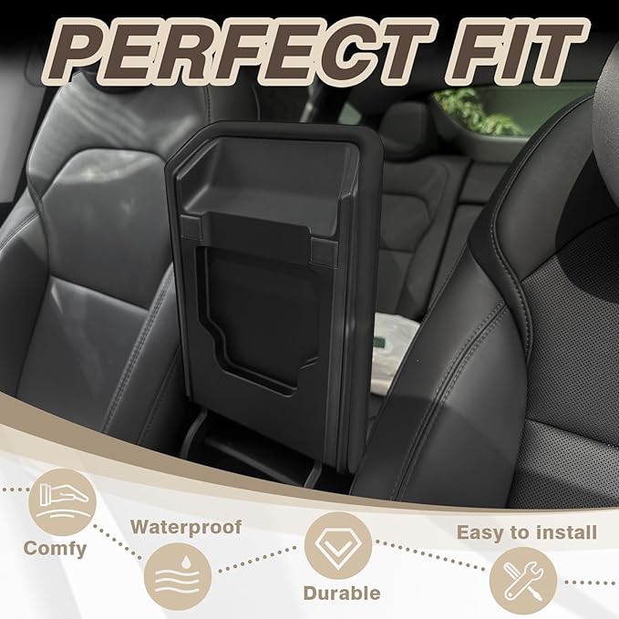 Muslogy Compatible with 2026+ Model Y Juniper Refresh Accessories Armrest Cover - Image 3