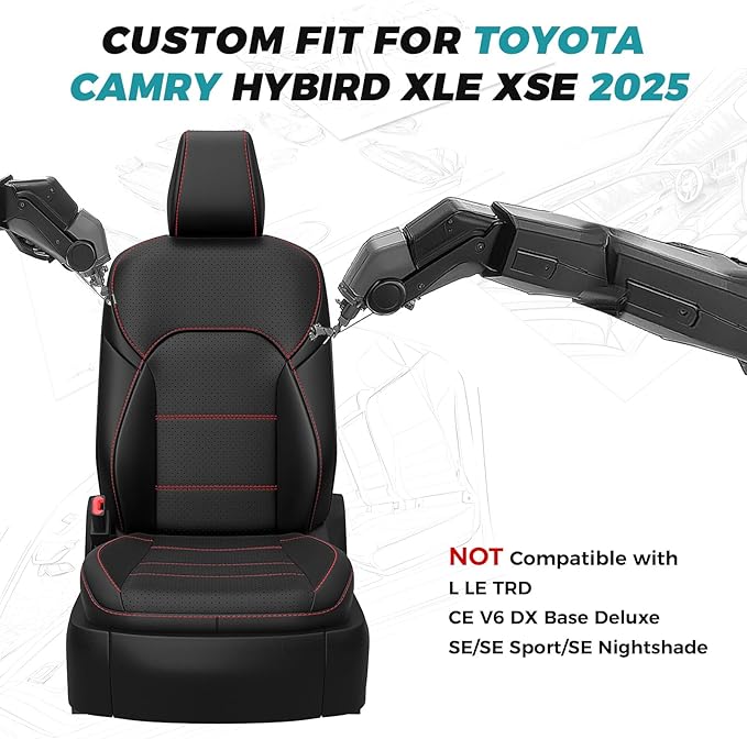 for Toyota Camry Seat Covers XSE XLE 2025 - Image 7