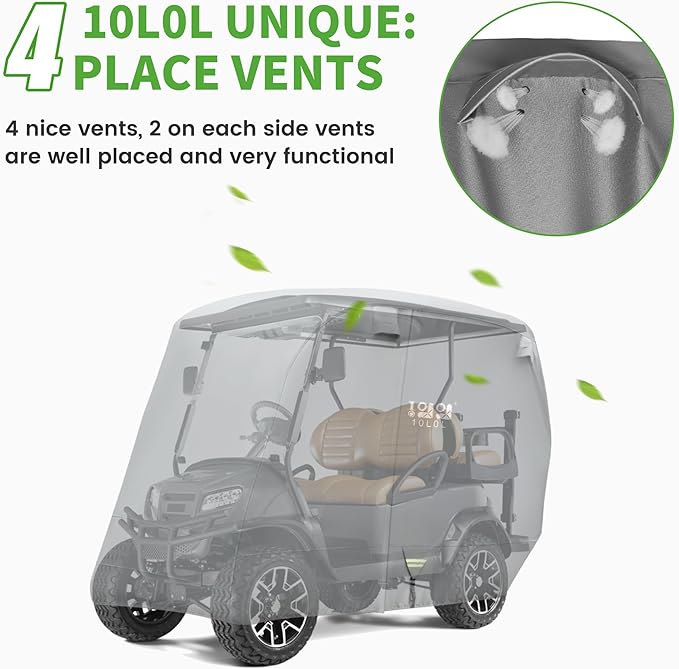 10L0L Heavy Duty Golf Cart Cover - Image 7