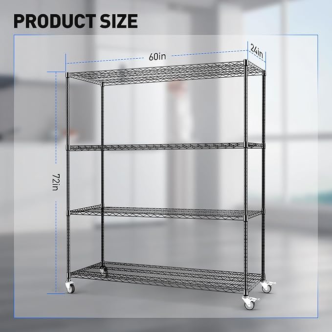 Rengue 4-Tier Wire Shelving - Image 3