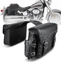 NICECNC Motorcycle Saddle Bags, PU leather Motorcycle Saddlebags, Reinforced by Nicecnc