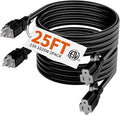 HUANCHAIN Indoor Outdoor Black Extension Cord 25 ft 2 Pack Waterproof, 16/3 by huanchain