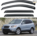 Window Visors Rain Guards for 2007-2012 Hyundai Santa Fe, Out-Channel Window by YQAUTEC