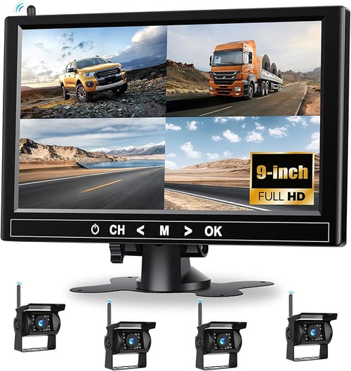1080P Wireless RV Backup Camera System, 9 Inch Reverse Camera Monitor by OiLiehu
