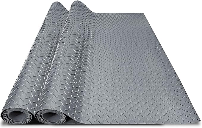 4x6 FT Garage Floor Mat, 2 Rolls 2.8mm Thickened Flooring Roll 48 sqft Diamond by GrandroadAuto