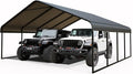 Heavy Duty Metal Carport 20x20 ft Galvanized Steel Carport Shelter by Unknown