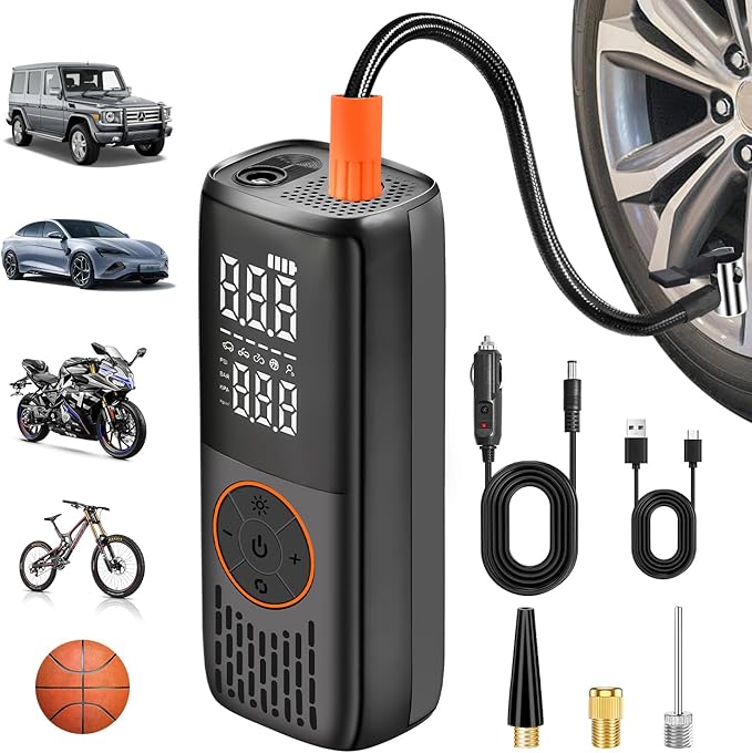 20000mAh Tire Inflator Portable Air Compressor, 150 PSI Auto Shut-Off Mini by SAYATA