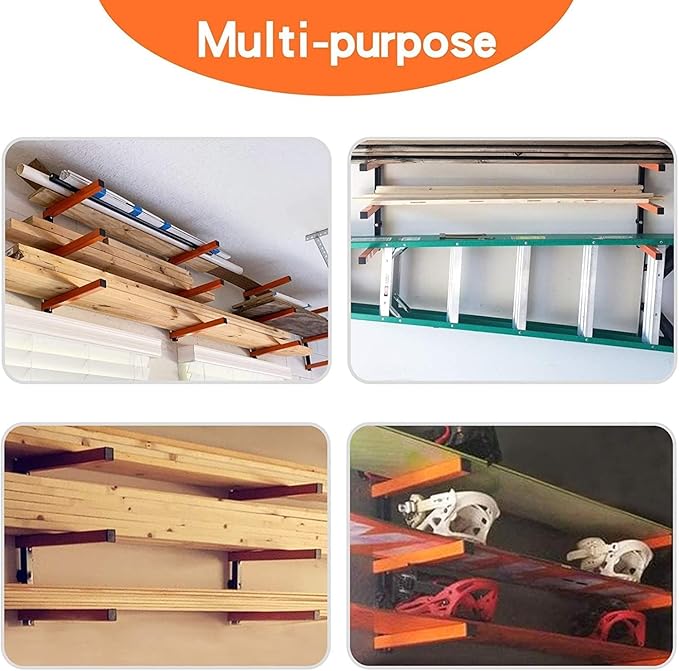 Ultrawall Wall Mount Wood Organizer and Lumber Storage Metal Rack - Image 4