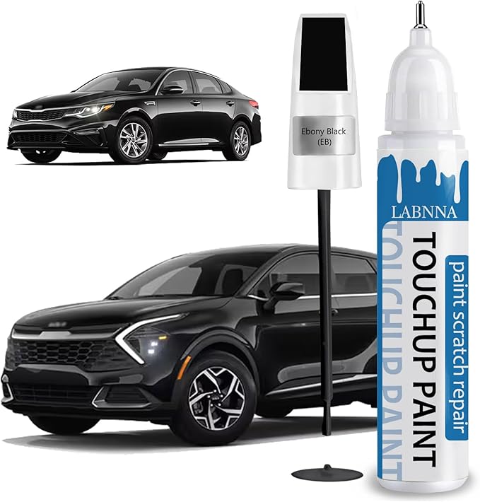 Ebony Black Touch Up Paint for Kia-Exact Match 2 in 1 touchup Paint Pen for by LABNNA