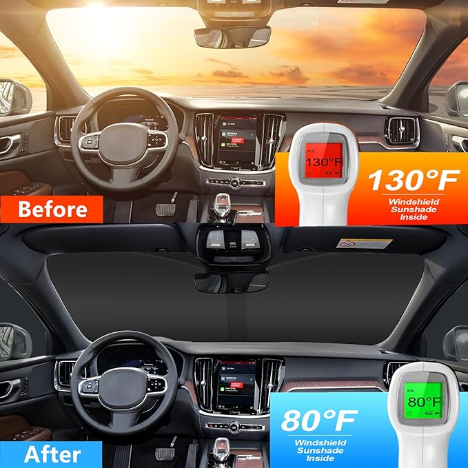 Windshield Sun Shade for Toyo-ta Camry 2025 4-Layer Front Window Shade Custom - Image 3