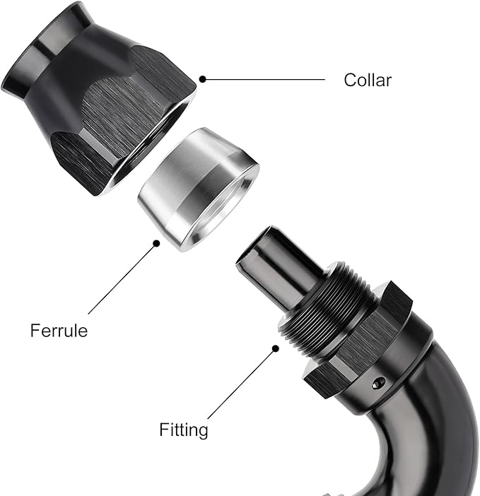 EVIL ENERGY 12AN 120 Degree PTFE One Piece Full Flow End Hose Fitting Aluminum - Image 2