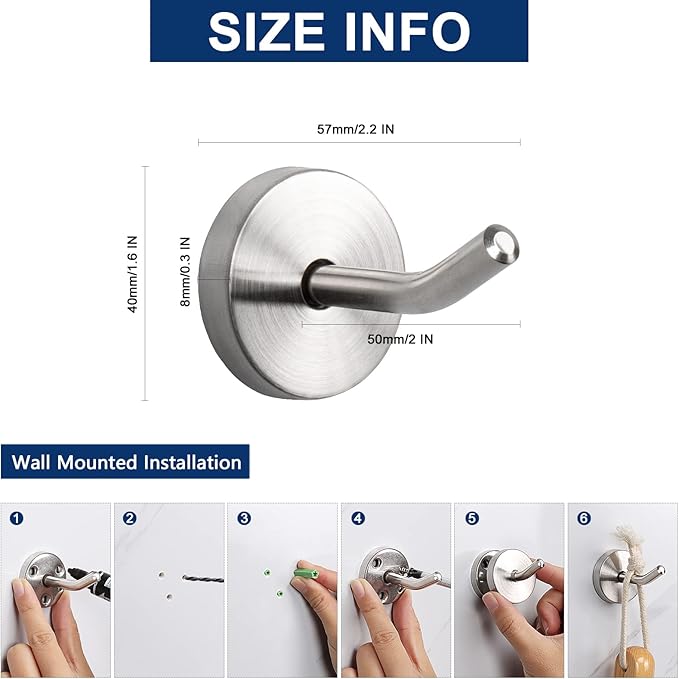 NearMoon Coat Hooks, Wall Hooks - Image 2