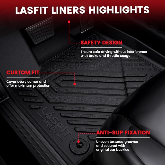 LASFIT Floor Mats & Cargo Mat for Mazda 3 2018 2017 2016 2015 2014 All Weather - Image 5