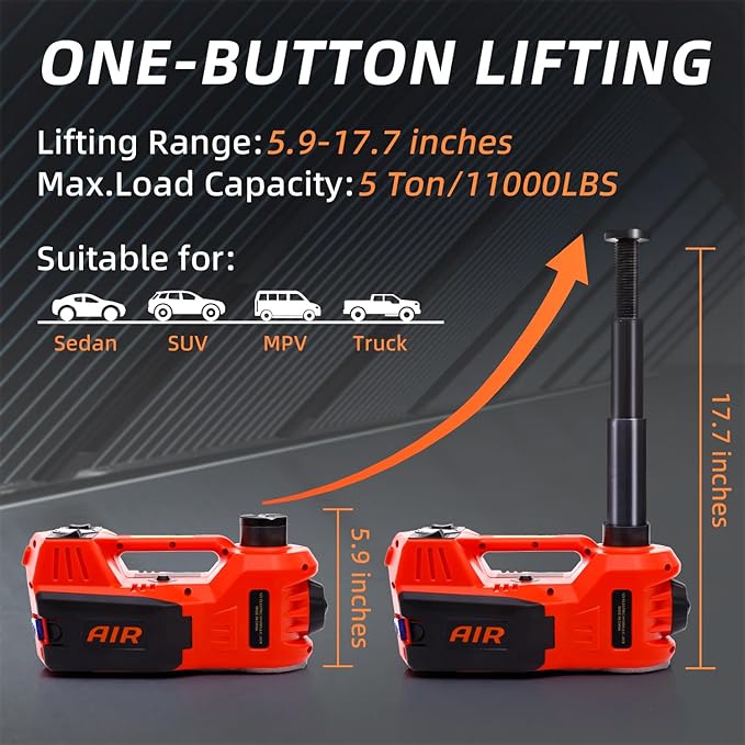 STANDTALL Electric Car Jack Kit 5 Ton 12V Hydraulic Jack Floor Jack - Image 2