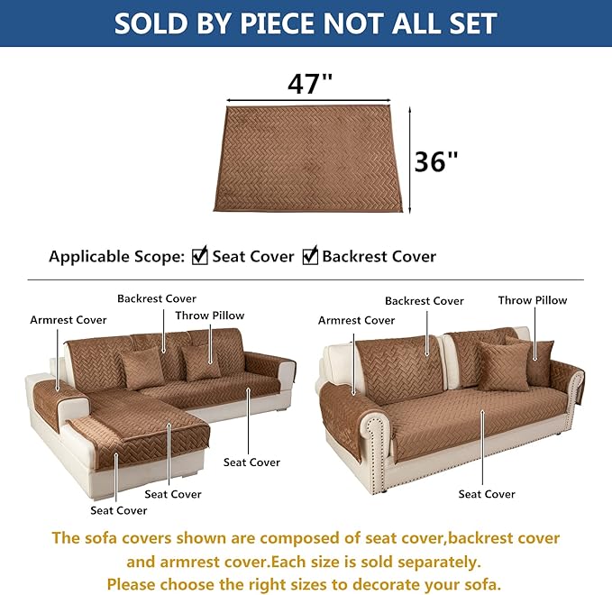 Eismodra Couch Cover, Sectional Couch Covers, Sofa Covers - Image 5