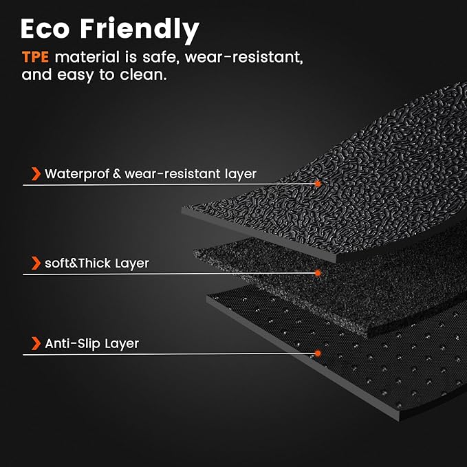 KMF Custom Fit Floor Mats for Nissan Murano 2025 Accessories, All Weather 3D - Image 4