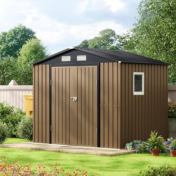 8X6FT Outdoor Steel Storage Shed - Image 5
