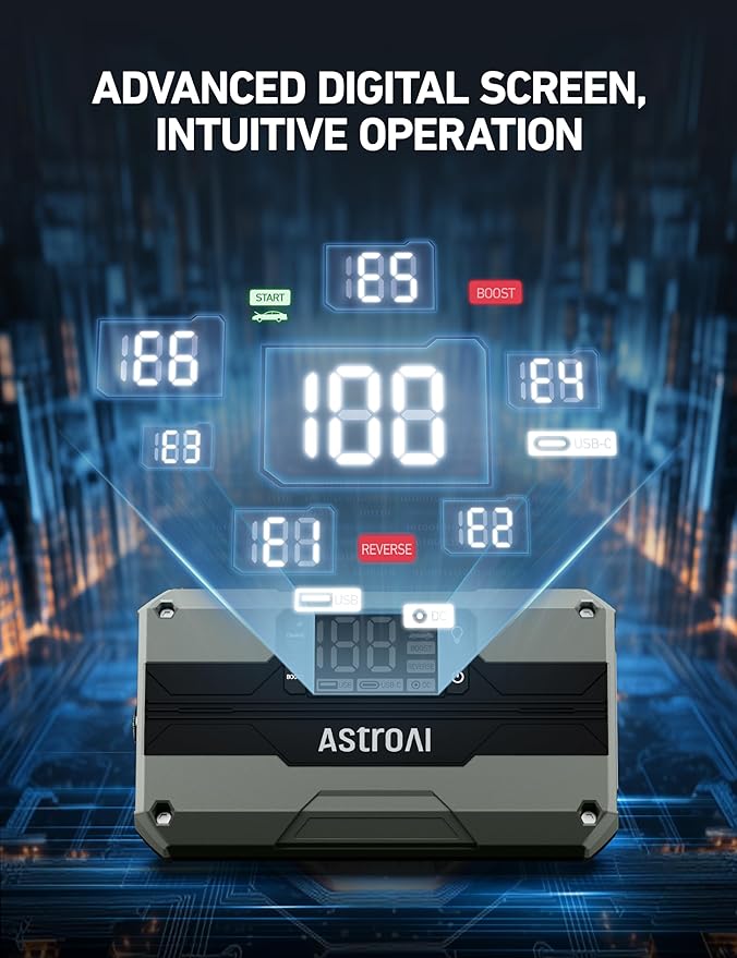 AstroAI T8 Car Battery Jump Starter, 2500A 8-in-1 Jump Box - Image 2