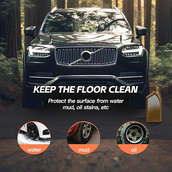 6.6'x 8.5' Garage Floor Mat & Oil Spill Mat, Heavy Duty Under Car Mat - Image 3